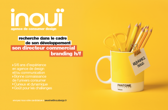 Offre d’emploi / recrutement : l’agence consumer design Inouï cherche son directeur commercial